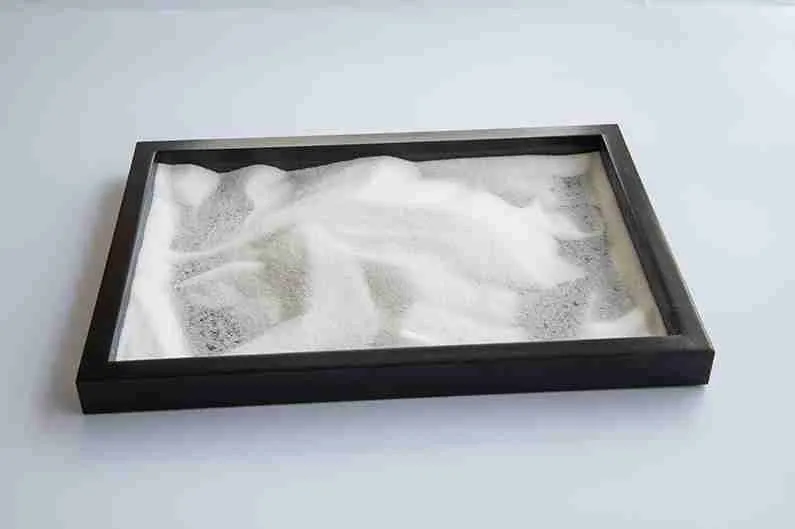 D Divinified Zen garden White sand in tray